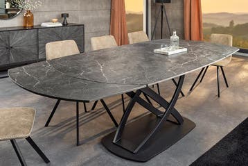 Uitschuifbare eettafel INCEPTION 130-190cm antraciet ovaal, Ophalen of Verzenden, Nieuw