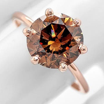 Ring - 14 karaat Roségoud - 2.74ct. tw. Diamant (Natuurlijk, Nieuw
