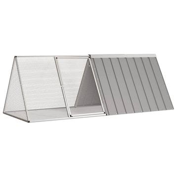 vidaXL Konijnenhok 201,5x80,5x71 cm gegalvaniseerd staal, Verzenden, Nieuw