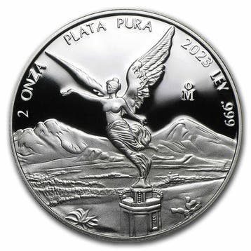 Mexican Libertad 2 oz 2023 Proof, Verzenden, Zuid-Amerika, Losse munt, Zilver