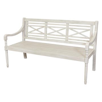 SenS-Line Tuinbank Louis Greywash Gebeitst Acacia Hardhout, Tuin en Terras, Verzenden, Nieuw, Hout