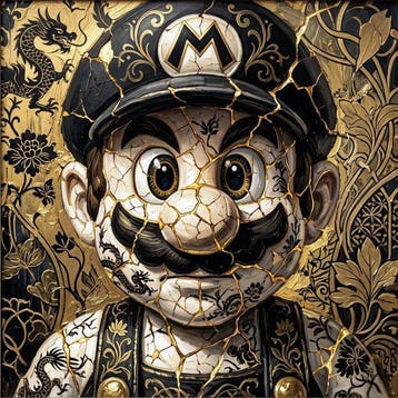Artxlife - Mario Japanese Gold Kintsugi, Nieuw