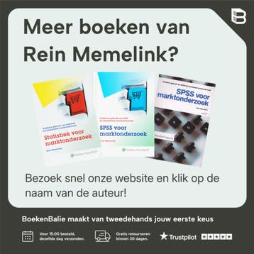 dropship Statistiek voor marktonderzoek / Vast Boek /, Verzenden, Gelezen, Rein Memelink