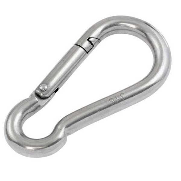 Karabijnhaak / carabiner 5x50mm - gegalvaniseerd, Doe-het-zelf en Verbouw, IJzerwaren en Bevestigingsmiddelen, 50 tot 100 mm, Overige typen