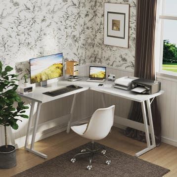 Devoko L-vormige Gaming Hoekbureau 130x130cm - Ruim PC Burea, Verzenden, Nieuw
