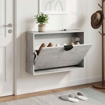 vidaXL Schoenenkast VENRAY 70 x 17 x 43 cm Bewerkt hout, Verzenden, Nieuw