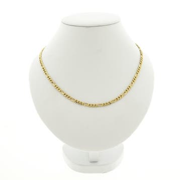 Gouden Figaro schakelketting, Sieraden, Tassen en Uiterlijk, Kettingen, Ophalen of Verzenden, Gebruikt, Goud, Goud