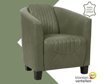 Leren fauteuil Press Special - Granada Moss (olijf/groen) -, Nieuw, Ophalen of Verzenden, Eigentijds, Klassiek, Retro, Romantisch, Vintage