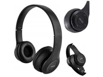 Veiling - p47 Draadloze bluetooth hoofdtelefoon zwart, Audio, Tv en Foto, Nieuw