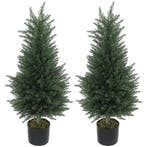 Set Van 2 Kunstmatige Cipres Planten, 362 Kunststof Bladeren, Verzenden, Nieuw