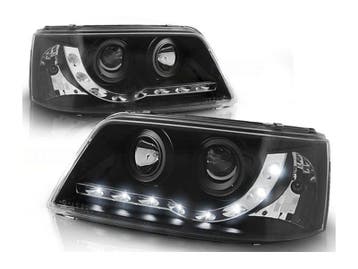 LED DRL koplampen Black 2 geschikt voor VW T5, Verzenden, Nieuw, Volkswagen