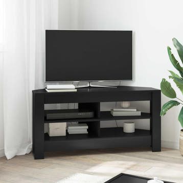vidaXL HoekTVKast 102 x 41 x 50 cm Zwart Bewerkt hout, Minder dan 50 cm, Verzenden, Nieuw, Minder dan 100 cm