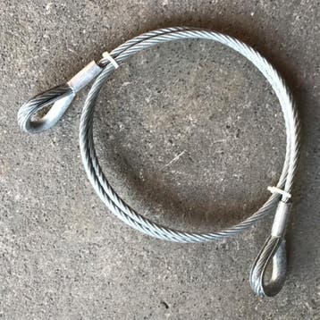 steel 8mm 700kg WLL 2m 6x 19 staalkabel, Verzenden, Nieuw