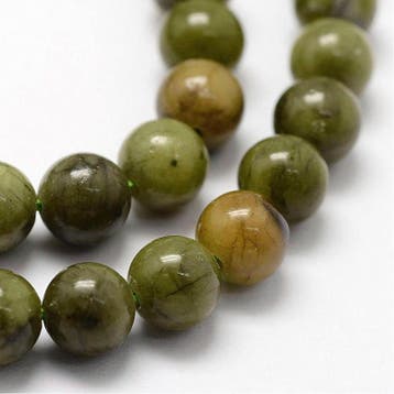 10 x edelsteen kraal van Chinese Jade 6mm gat: 1mm (Kralen), Ophalen of Verzenden, Nieuw, Kraal