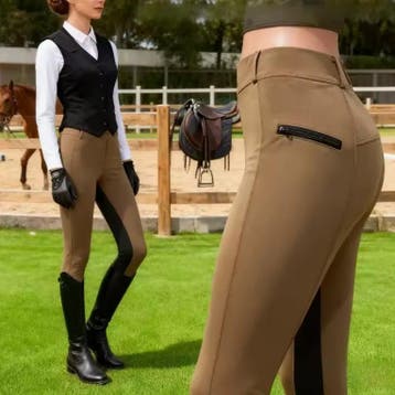 Dames Paardrijbroek Slim Fit – Stretch Rijbroek Kniepatch, Verzenden, Nieuw
