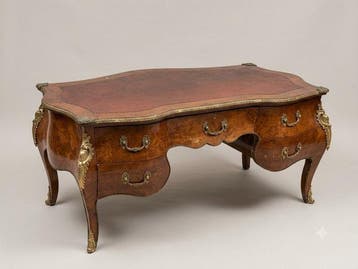 Bureau - Verguld messing, Wortelnotenhout, Antiek en Kunst