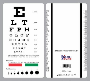 Visuskaart Snellen Pocket Card, Diversen, Verzenden, Nieuw