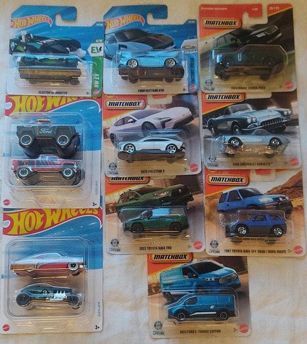 Hot Wheels, Matchbox 1:64 - Modelauto (12) - Hot weel, Hobby en Vrije tijd, Modelauto's | 1:5 tot 1:12