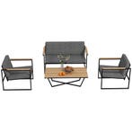 TRUUSK Tuinmeubelset 4 Personen - Weerbestendig Balkonmeubel, Verzenden, Nieuw