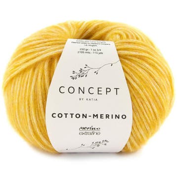 Katia Concept Cotton-Merino - 135 okergeel - Katoen/Merino, Ophalen of Verzenden, Nieuw