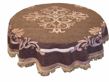 Tafelkleed Romeo bruin - rond / vierkant / rechthoek, Ophalen of Verzenden, Nieuw, Rond, Binnen