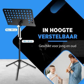 2dekans | Finesse Muziekstandaard voor Bladmuziek - XL -, Ophalen of Verzenden, Zo goed als nieuw