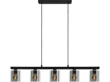 EGLO Cadley - Hanglamp - E27 - 121 cm - Rookglas - Zwart, Verzenden, Nieuw