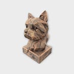 Bust of a Yorkshire Terrier Low Poly dog statue - home decor, Verzenden, Nieuw