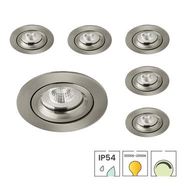 Set van 6 LED downlighters | Inbouw | 5 watt dimbaar | Dim, Verzenden, Nieuw, Overige fittingen