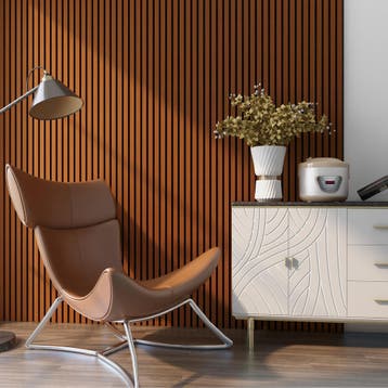 Akoestisch Wandpaneel Vang set van 16 mdf 11,52 m² teak, Verzenden, Nieuw