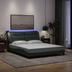 vidaXL Bedframe met LED zonder matras Hvar 160x200 cm stof, Huis en Inrichting, Slaapkamer | Bedden, Verzenden, 200 cm, 160 cm