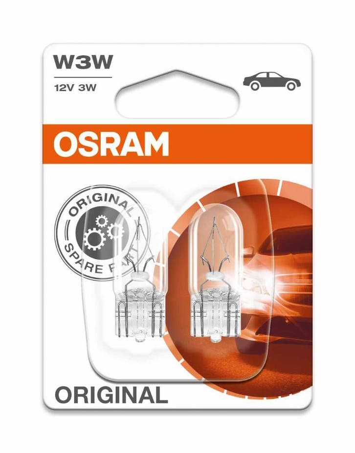 Osram W3W 3W 12V - Original - Set, Auto-onderdelen, Verlichting, Nieuw, Alfa Romeo, Amerikaanse onderdelen, Audi, BMW, Citroën