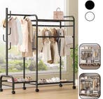 Vrijstaand Kledingrek Metaal –Meerdere Stangen en Opbergplan, Verzenden, Nieuw