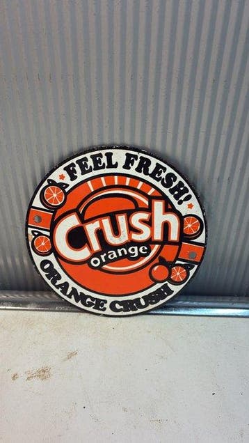 Orange Crush – Feel Fresh! – Round Advertising Sign – Soft