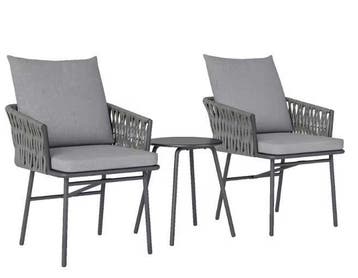 3-delige Rotan Bistroset – 2 Tuinstoelen en Ronde Tafel, Verzenden, Nieuw