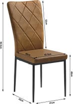 24goodz Set van 4 Eetkamerstoelen - Ergonomisch Ontwerp - Ro, Huis en Inrichting, Stoelen, Verzenden, Nieuw