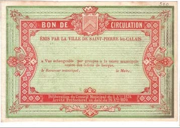 France 62100 St Pierre Les Calais Bon De Circulation 08 1..., Verzenden