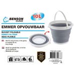 Benson Opvouwbare emmer - 10 liter - ruimtebesparend - li..., Ophalen of Verzenden