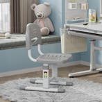 Kinderstoel Sauda bureaustoel 63-75x36x46 cm lichtgrijs en w, Kinderen en Baby's, Kinderstoelen, Verzenden, Nieuw