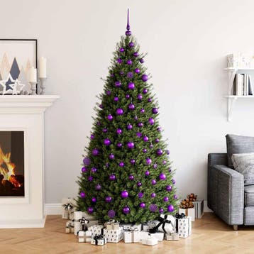 vidaXL 111-delige Kerstballenset polystyreen paars, Verzenden, Nieuw