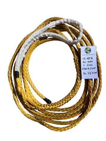 Hawk-Line Touw HMPE 13MTR  20 MM BS 37 Ton OOG NIEUW!!! m..., Verzenden, Nieuw