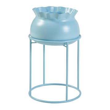 Plantenstandaard Assen 38x23,5 cm lichtblauw [en.casa], Tuin en Terras, Verzenden, Nieuw