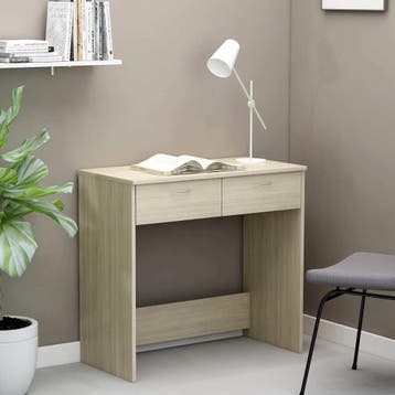 vidaXL Bureau 80x40x75 cm bewerkt hout sonoma eikenkleurig, Verzenden, Nieuw