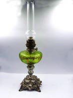 Petroleumlamp - Glas - Napoléon III, Antiek en Kunst