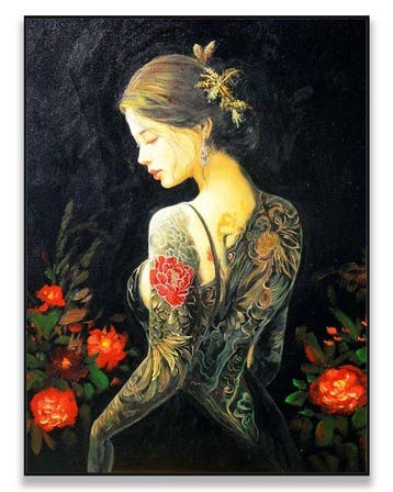 Matteo - Ink and Crimson Bloom, Antiek en Kunst