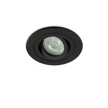 Inbouwspot Veneto mini | Kantelbaar | Rond | Zwart, Verzenden, Nieuw, Overige typen