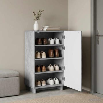 vidaXL Schoenenkast 48 x 38 x 87,5 cm Bewerkt hout, Verzenden, Nieuw
