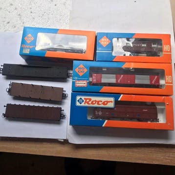 Roco H0 - 46338/4373/4387A - Modeltrein goederenwagon (6) -, Nieuw