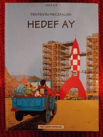 Tintin 16 in Turkish - Hedef Ay - 1 Album - Herdruk/1998, Nieuw
