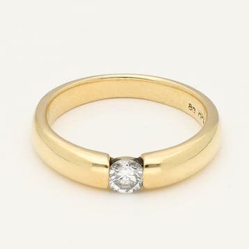 Ring - 18 karaat Geel goud Diamant (Natuurlijk), Sieraden, Tassen en Uiterlijk, Nieuw